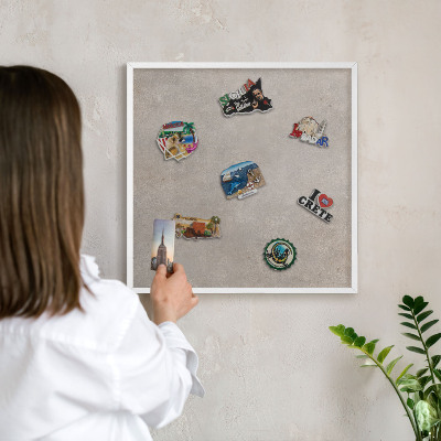 Tableau mural pour aimants dans un cadre noir Élégance neutre