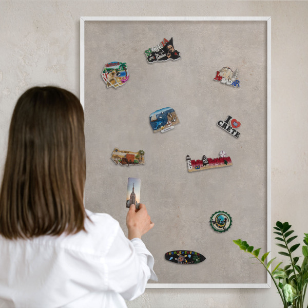 Tableau mural pour aimants dans un cadre noir Élégance neutre