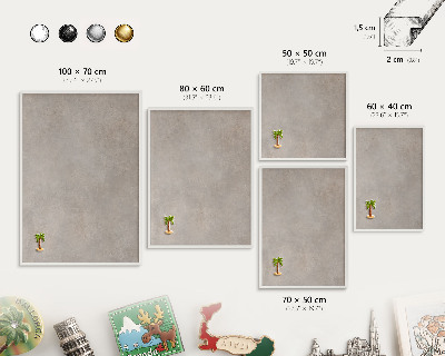 Tableau mural pour aimants dans un cadre noir Élégance neutre