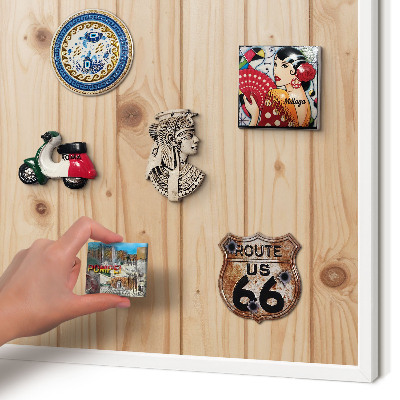 Panneau magnétique décoratif cadre noir Motif en bois