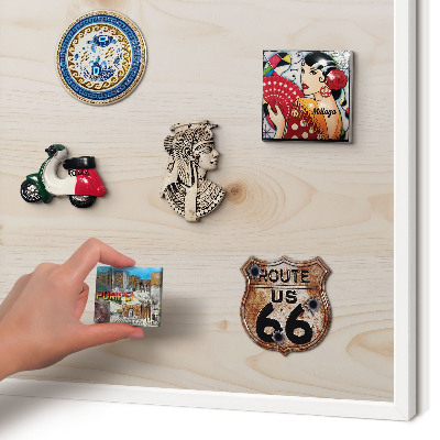 Tableau mural pour aimants dans un cadre noir Motif en bois