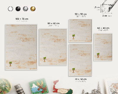 Tableau mural pour aimants dans un cadre noir Texture rouillée