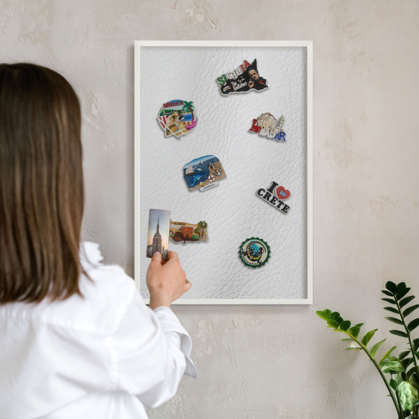 Tableau mural pour aimants dans un cadre noir Texture élégante