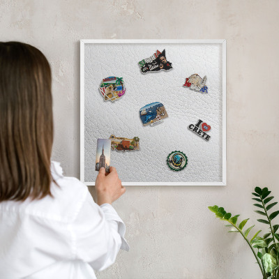 Tableau mural pour aimants dans un cadre noir Texture élégante
