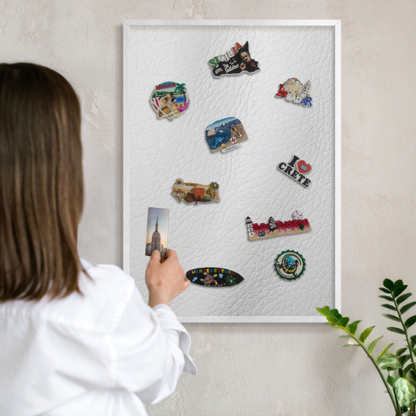 Tableau mural pour aimants dans un cadre noir Texture élégante