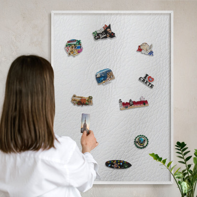 Tableau mural pour aimants dans un cadre noir Texture élégante