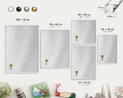 Tableau mural pour aimants dans un cadre noir Texture élégante