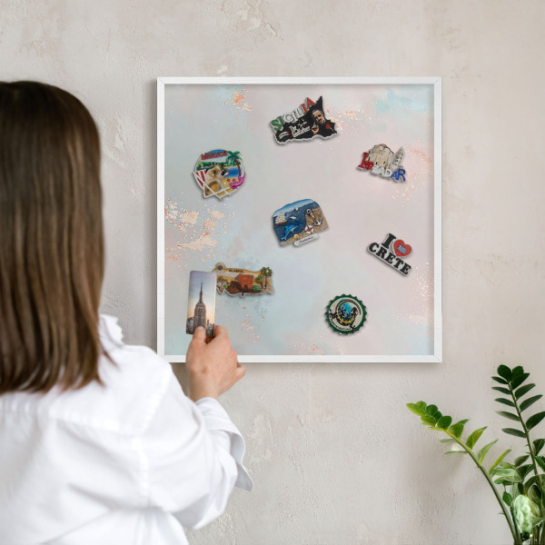 Panneau magnétique décoratif cadre noir Harmonie pastel