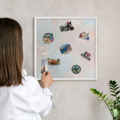 Panneau magnétique décoratif cadre noir Harmonie pastel