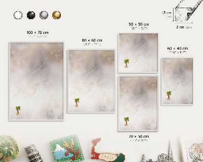 Tableau mural pour aimants dans un cadre noir Douce légèreté