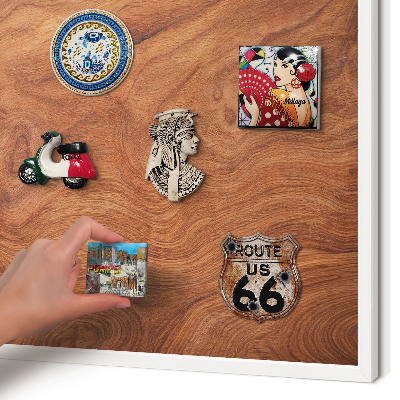 Panneau magnétique décoratif cadre noir Grain de bois