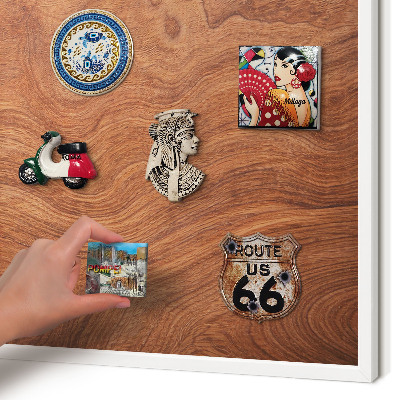 Panneau magnétique décoratif cadre noir Grain de bois
