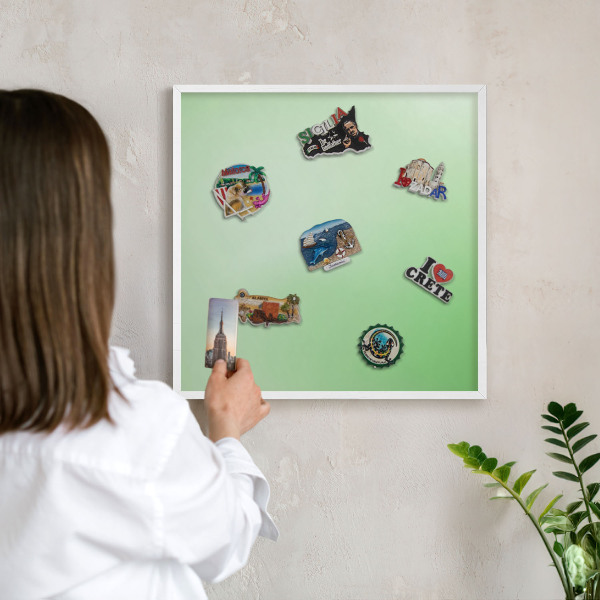 Tableau mural pour aimants dans un cadre noir Harmonie verte