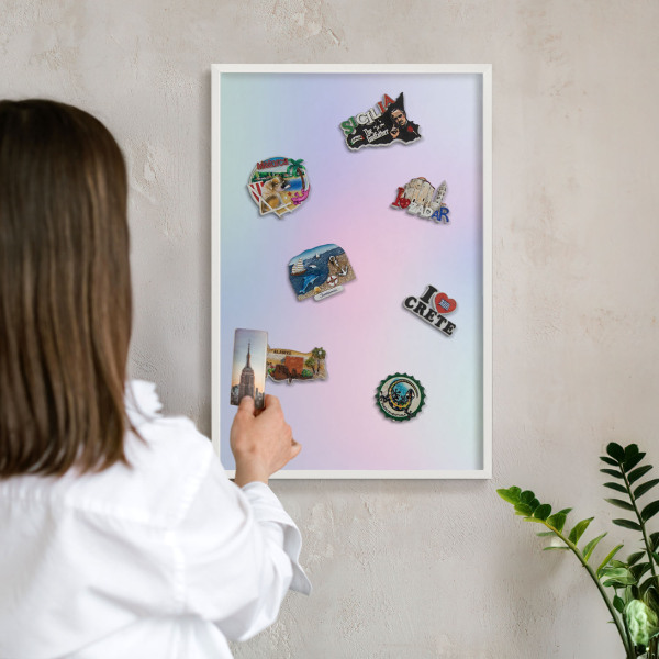 Panneau magnétique décoratif cadre noir Dégradé pastel