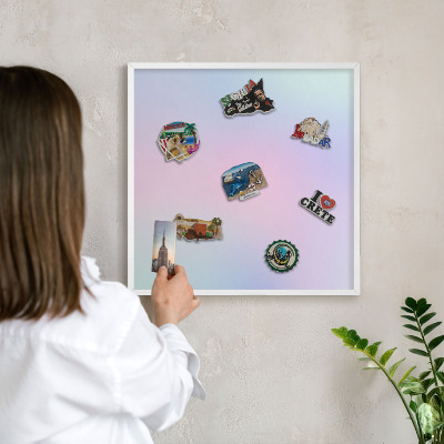 Panneau magnétique décoratif cadre noir Dégradé pastel