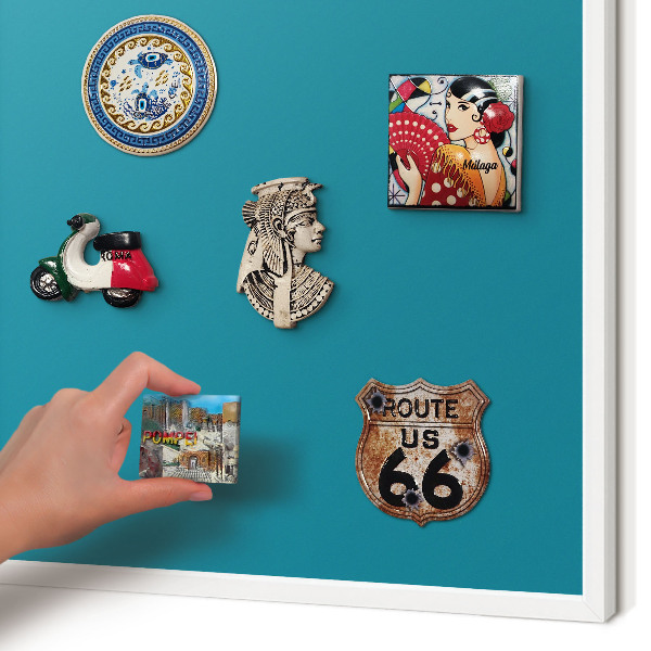 Panneau magnétique décoratif cadre noir Turquoise frais