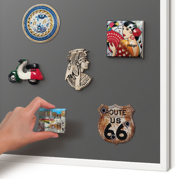 Panneau magnétique décoratif cadre noir Gris foncé