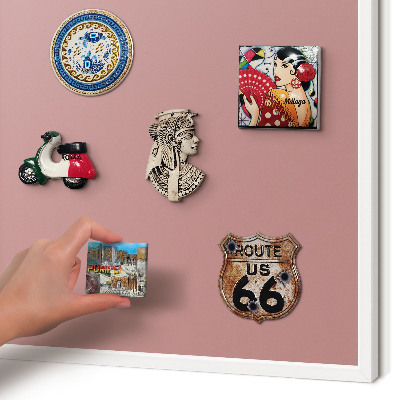 Panneau magnétique décoratif cadre noir Rose pastel poudré