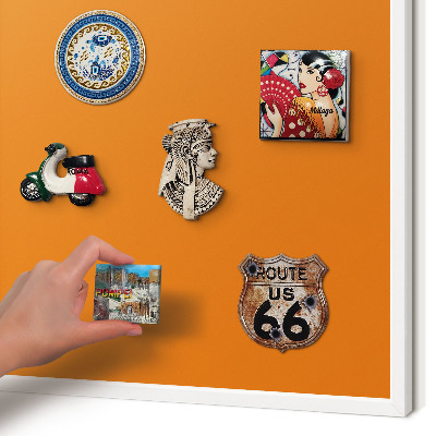 Panneau magnétique décoratif cadre noir Orange fort
