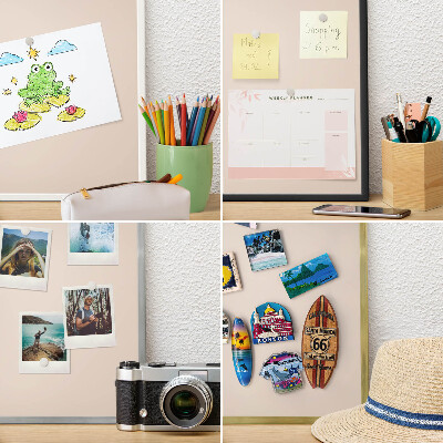 Panneau magnétique décoratif cadre noir Beige chaud