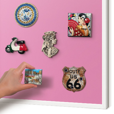 Tableau mural pour aimants dans un cadre noir Rose frais