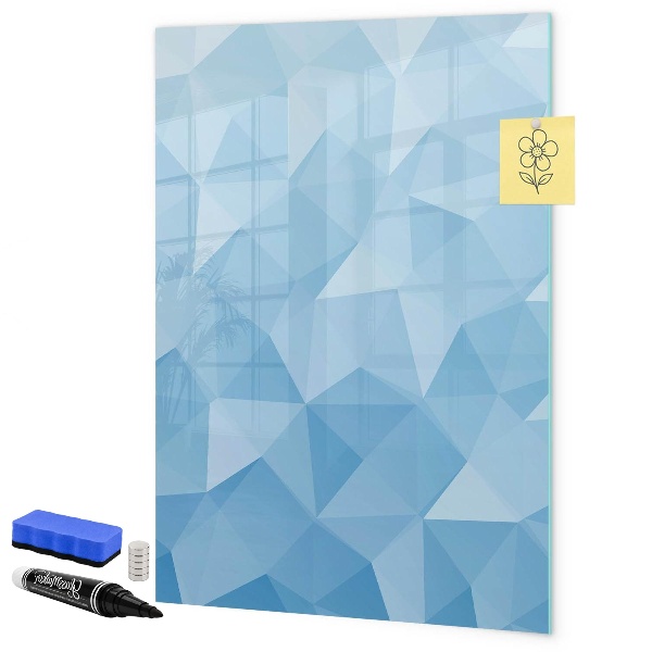 Tableau magnétique effaçable Tableau photo moderne bleu