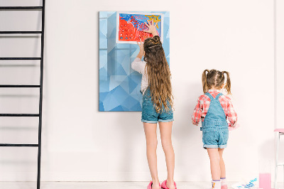 Tableau magnétique effaçable Tableau photo moderne bleu