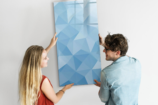 Tableau magnétique effaçable Tableau photo moderne bleu