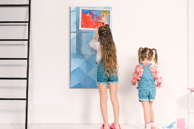 Tableau magnétique effaçable Tableau photo moderne bleu
