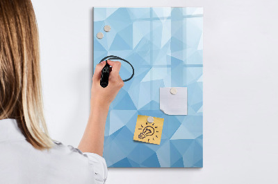 Tableau magnétique effaçable Tableau photo moderne bleu
