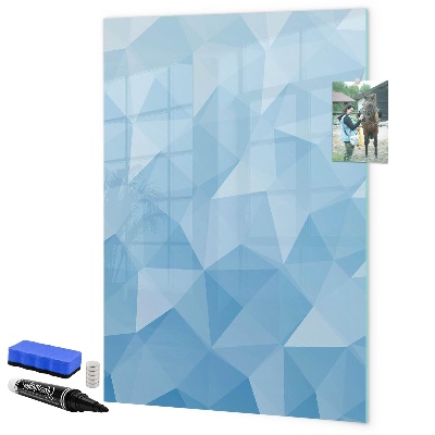Tableau magnétique effaçable Tableau photo moderne bleu
