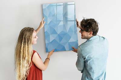 Tableau magnétique effaçable Tableau photo moderne bleu