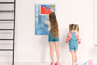Tableau magnétique effaçable Tableau photo moderne bleu