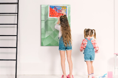 Tableau magnétique effaçable Un tableau coloré pour présenter des photos