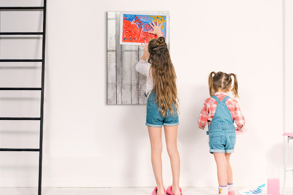 Tableau effaçable magnétique Un tableau pour présenter des photos et des notes