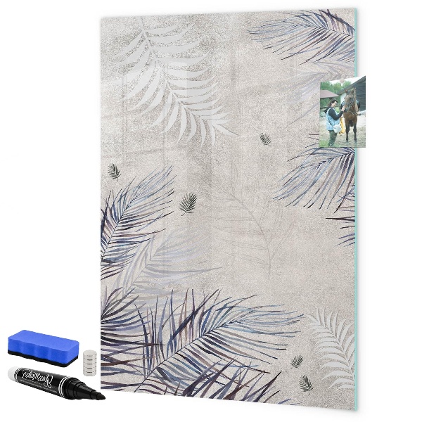 Tableau magnétique effaçable Tableau photo élégant avec plantes