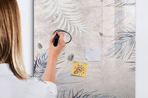 Tableau magnétique effaçable Tableau photo élégant avec plantes