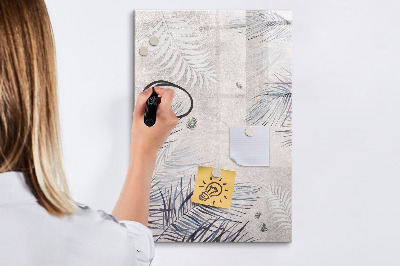 Tableau magnétique effaçable Tableau photo élégant avec plantes