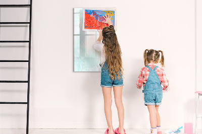 Tableau magnétique effaçable Un tableau coloré pour les photos et les notes