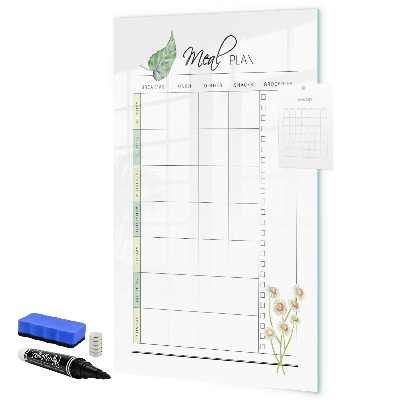 Tableau effaçable magnétique Plan de repas pour chaque semaine