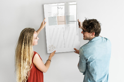Tableau effaçable magnétique Emploi du temps quotidien avec espace pour photos