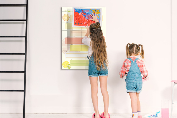 Tableau magnétique effaçable Menu familial pour la semaine