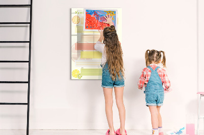 Tableau magnétique effaçable Menu familial pour la semaine