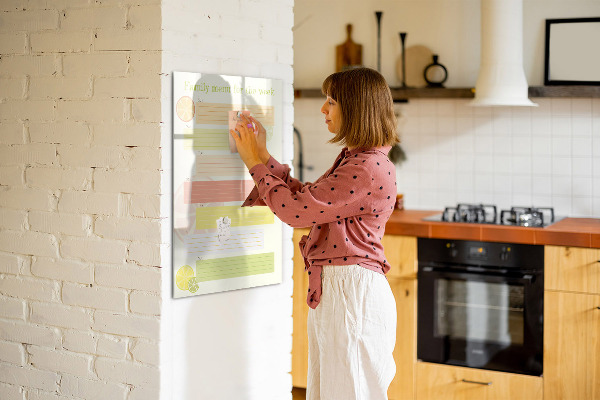 Tableau magnétique effaçable Menu familial pour la semaine