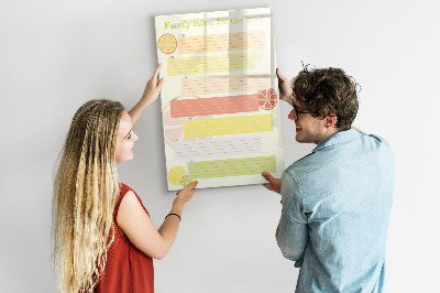 Tableau magnétique effaçable Menu familial pour la semaine