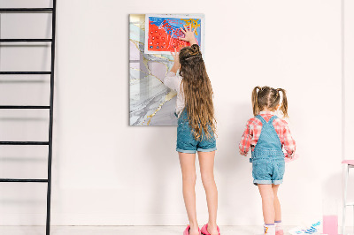Tableau effaçable magnétique Un tableau élégant pour les notes et les photos