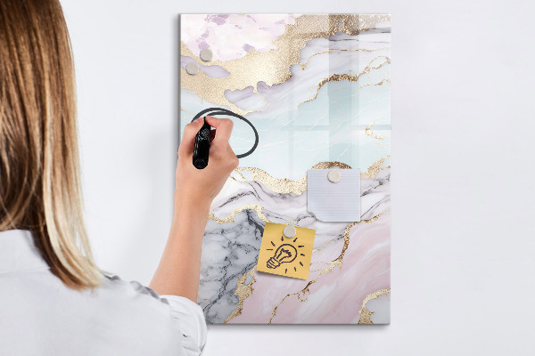 Tableau magnétique effaçable Un tableau élégant pour les notes et les photos