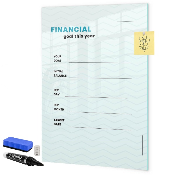 Tableau effaçable magnétique Plan financier pour cette année