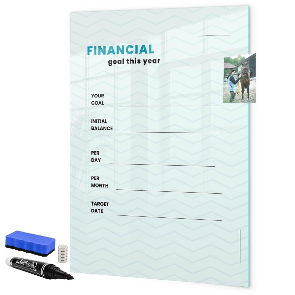 Tableau effaçable magnétique Plan financier pour cette année