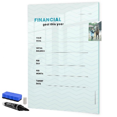 Tableau effaçable magnétique Plan financier pour cette année